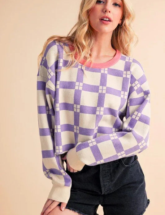 Aemi + Co Cropped Boxy Sweater - DAVERRI FASHIONS