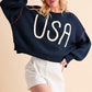 Aemi+Co Cropped USA Sweater Size S Sweaters
