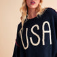 Aemi+Co Cropped USA Sweater Size S Sweaters