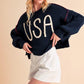 Aemi+Co Cropped USA Sweater Size S Sweaters