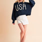 Aemi+Co Cropped USA Sweater Size S Sweaters
