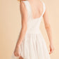 Love Drop Waist Dress: white sleeveless with ruffled skirt