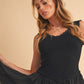 Black Love Drop Waist Dress with tiered scalloped neckline and ruffled hem