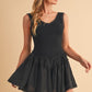 Black Love Drop Waist Dress with lace trim and tiered skirt