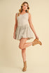 Love Drop Waist Dress: soft light gray sleeveless tiered mini with ruffles