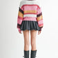 MOCK NECK STRIPED SWEATER - DAVERRI FASHIONS