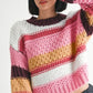 MOCK NECK STRIPED SWEATER - DAVERRI FASHIONS