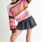MOCK NECK STRIPED SWEATER - DAVERRI FASHIONS