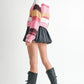 MOCK NECK STRIPED SWEATER - DAVERRI FASHIONS