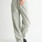 DISTRESSED WIDE LEG PANTS
