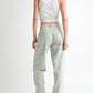 DISTRESSED WIDE LEG PANTS