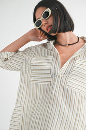 Loose Fit Striped Top Tops