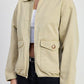 LONG SLEEVE COLLARED DENIM JACKET