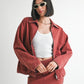LONG SLEEVE COLLARED DENIM JACKET