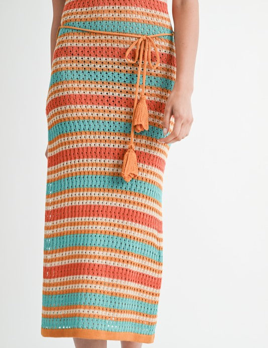 SCOOP NECK CROCHET MAXI DRESS