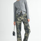 STRAIGHT LEG PANTS WITH POCKETS VINTAGE CAMO