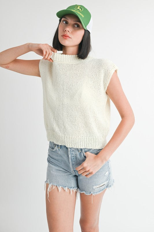 Sleeveless Sweater Top OFF WHITE Sweaters