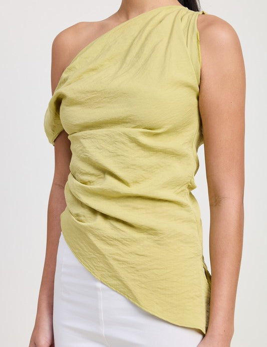 ASYMMETRICAL SHOULDER TUNIC TOP