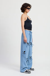 French Terry Pants with Cutout Detail Lounge Pants