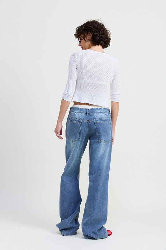 LOW RISE DENIM JEAN