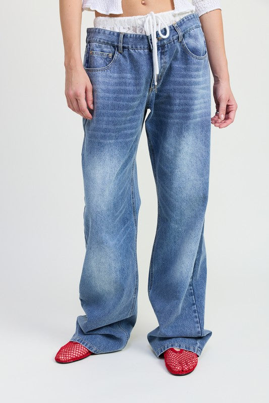 LOW RISE DENIM JEAN