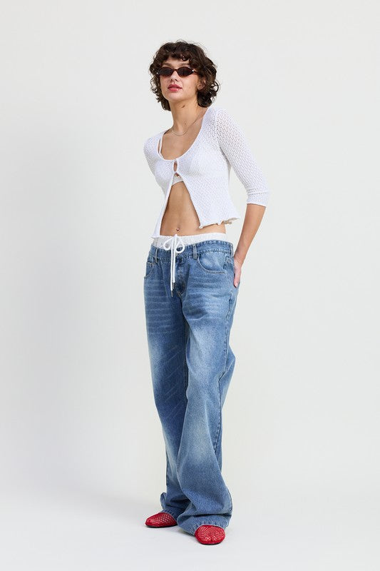 LOW RISE DENIM JEAN