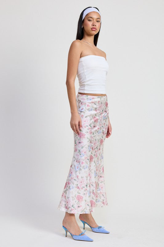 BIAS FLORAL MAXI SKIRT Maxi Skirts