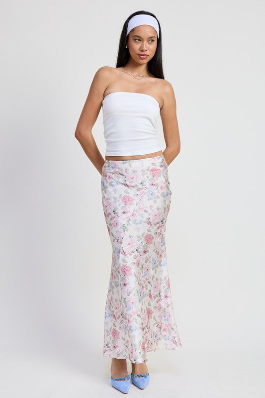 BIAS FLORAL MAXI SKIRT Maxi Skirts