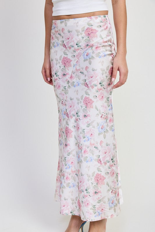 BIAS FLORAL MAXI SKIRT Maxi Skirts