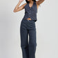 FOLDED FITTED DENIM PANTS