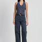 FOLDED FITTED DENIM PANTS VINTAGE BLUE