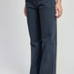 FOLDED FITTED DENIM PANTS