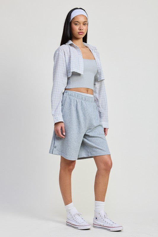 LONG SLEEVE COLLARED BUTTON UP SHIRT | Daverri Fashions