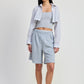 ELASTIC WAISTBAND SHORTS FLANNEL GREY COMBO