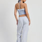 DOUBLE WAIST STRAIGHT LEG PANTS