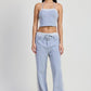 DOUBLE WAIST STRAIGHT LEG PANTS