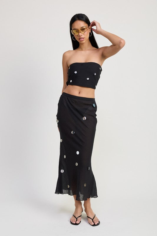 MAXI BIAS SKIRT BLACK