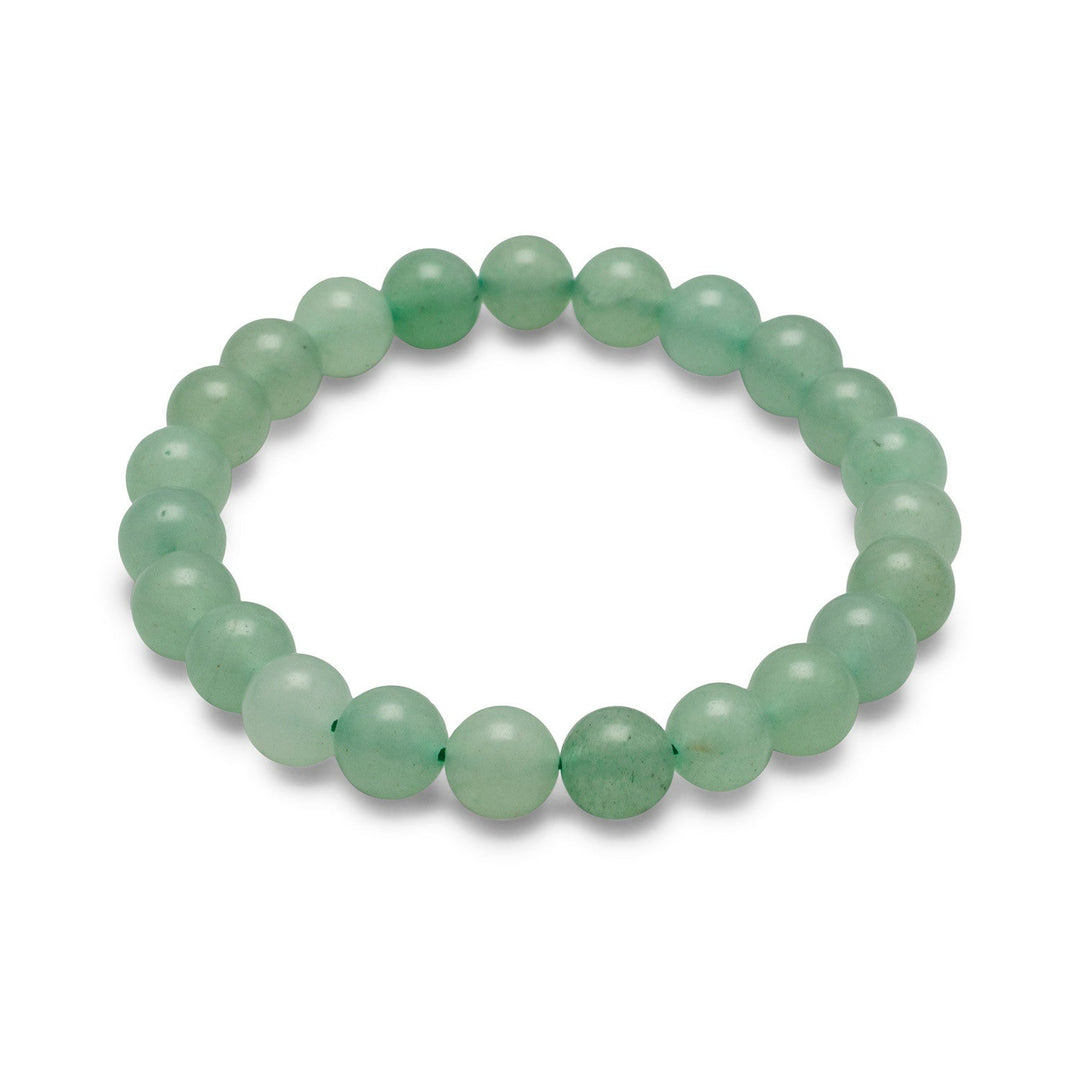 Green Aventurine Bead Stretch Bracelet Default Title Bracelets