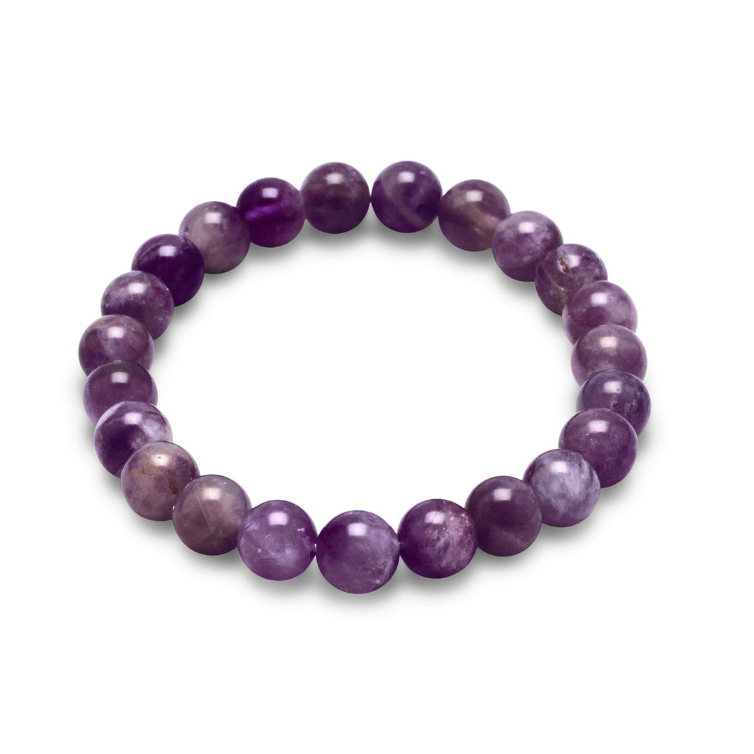 Amethyst Bead Stretch Bracelet Default Title Bracelets