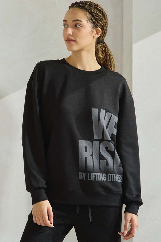 We Rise by Lifting Others Ultra Comfy Sweatshirt Plus Size | Sweatshirts Daverri Fashions