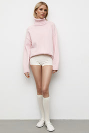 Basic Bae Turtleneck Dropped Shoulder Long Sleeve Sweater | Sweaters Daverri Fashions