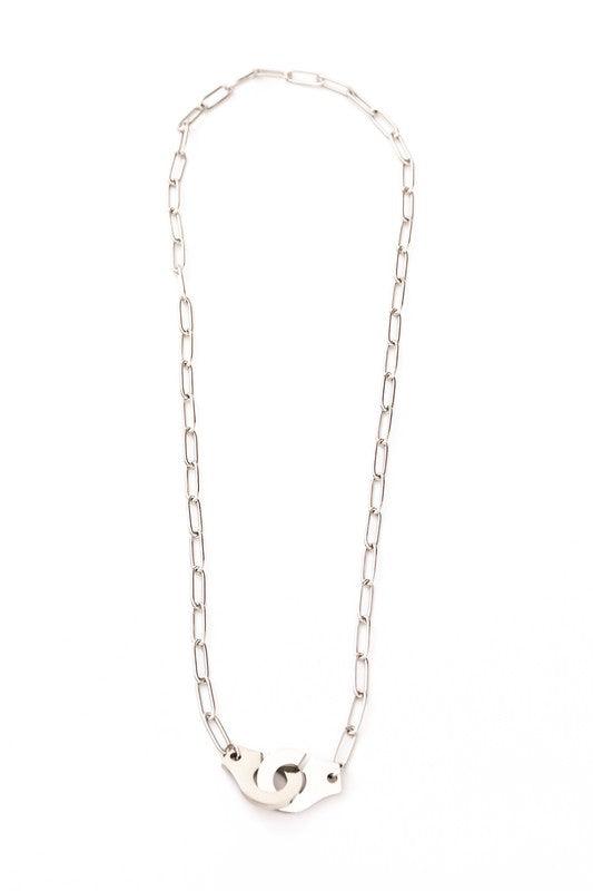 18K STAINLESS STEEL HANDCUFF NECKLACE