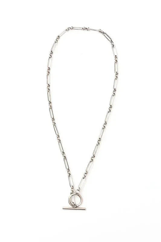 18K STAINLESS STEEL TOGGLE CHAIN NECKLACE - DAVERRI FASHIONS
