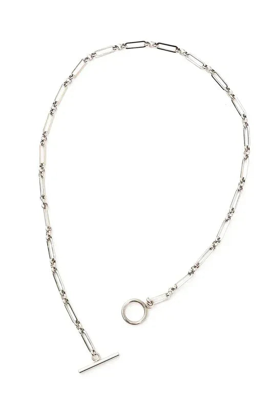 18K STAINLESS STEEL TOGGLE CHAIN NECKLACE - DAVERRI FASHIONS