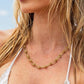 18K STAINLESS STEEL BARBED WIRE CHAIN NECKLACE Gold OneSize