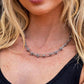 18K STAINLESS STEEL BARBED WIRE CHAIN NECKLACE Silver OneSize