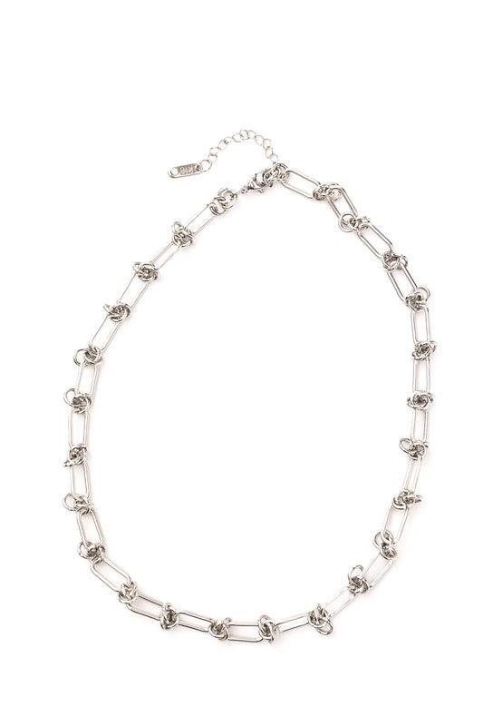 18K STAINLESS STEEL BARBED WIRE CHAIN NECKLACE