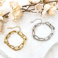 18K STAINLESS STEEL LAYERED PAPERCLIP BRACELET
