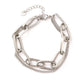 18K STAINLESS STEEL LAYERED PAPERCLIP BRACELET