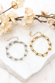 18K STAINLESS STEEL BARBED WIRE CHAIN BRACELET | Daverri Fashions